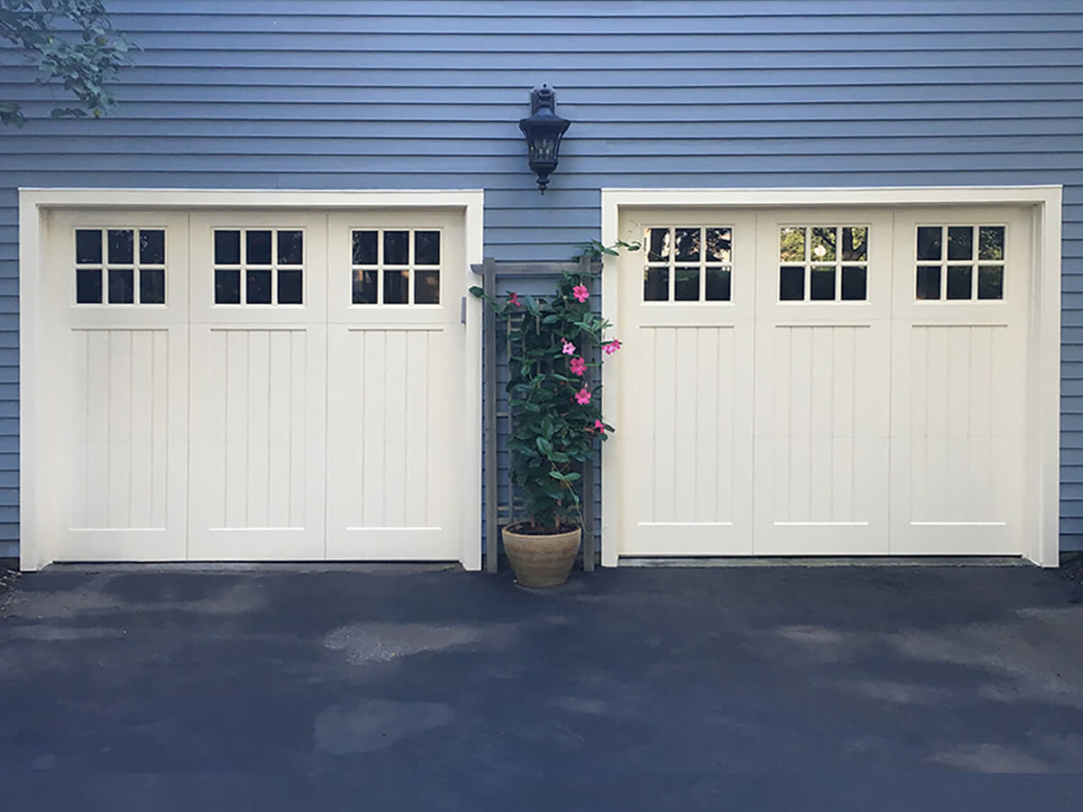 Nask door White Artisan Garage Doors Blue House Gallery