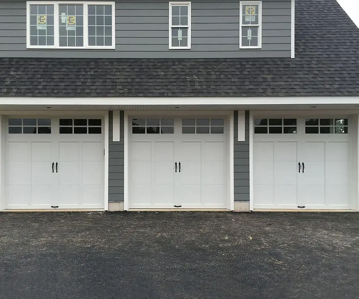 Nask Door White Carriage House Merion Station Garage Doors